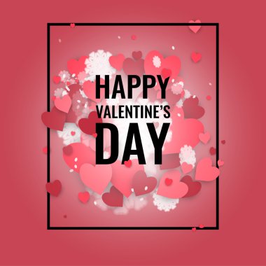 Mutlu St. Valentine's Day! Sevgililer günü için kalp uçan ile arka plan.