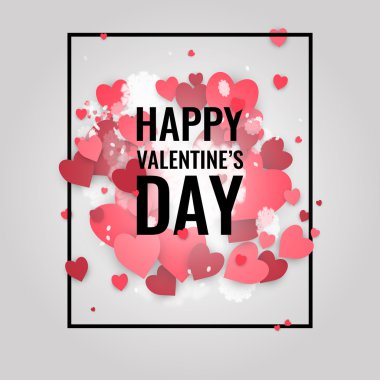 Mutlu St. Valentine's Day! Sevgililer günü için kalp uçan ile arka plan.