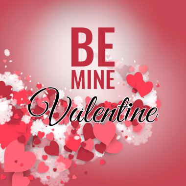 Benim Sevgililer ol! Sevgililer günü için kalp uçan ile arka plan. 