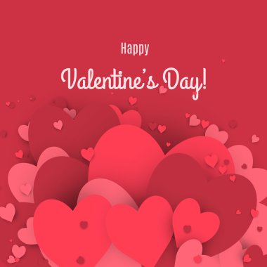 Mutlu St. Valentine's Day! Sevgililer günü için kalp uçan ile arka plan.