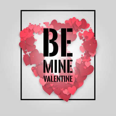 Benim valentine olun! St Sevgililer günü kalpleri uçan ile arka plan. 