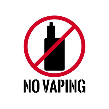 Sign, sticker, which prohibits smoking electronic cigarettes clipart
