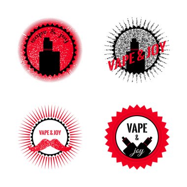 Hipster vaping logo tasarım