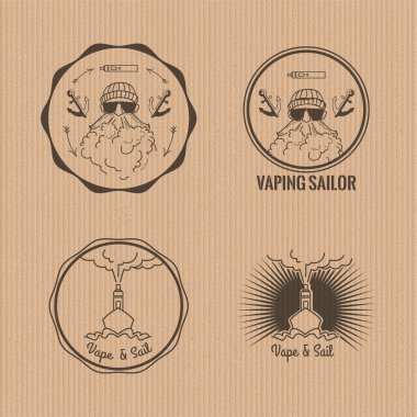 Vaping daire logolar kümesi