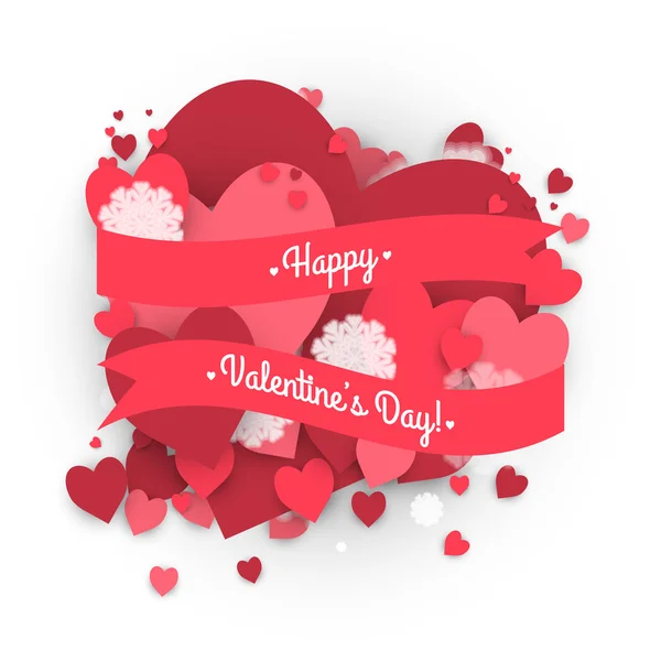 Szczęśliwy St. Valentine's Day! Tło z pływające serca na dzień Świętego Walentego. — Wektor stockowy