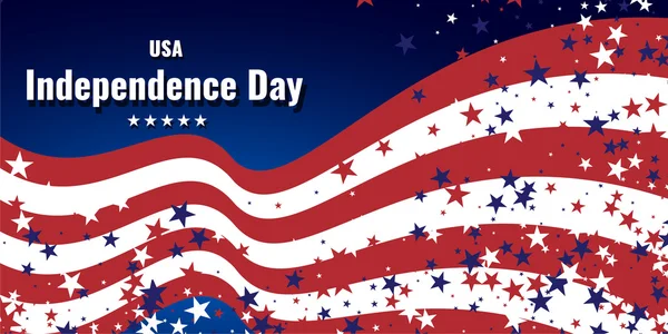 День независимости США абстрактный фон с американским флагом — стоковый вектор