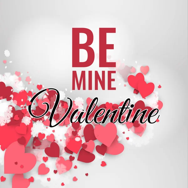 ¡Sé mía Valentine! Fondo abstracto con corazones voladores al Día de San Valentín . — Vector de stock