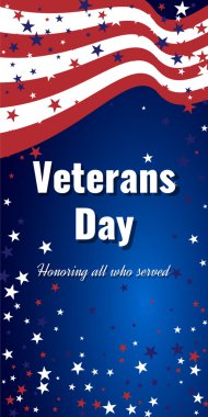 Gaziler günü. Amerikan arka plan sallayarak şeritli bayrak ve yıldızlı desen