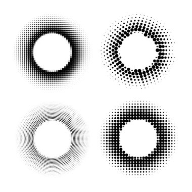 Noktalı resim arka plan daire afiş