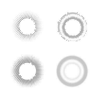 Noktalı resim arka plan daire afiş
