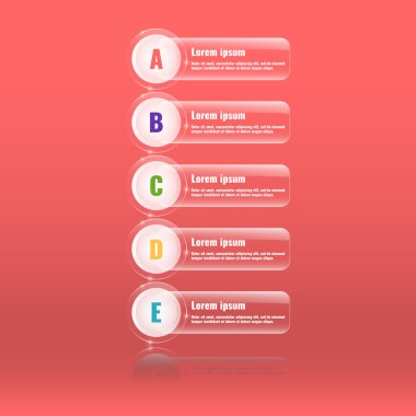 Cam bannerları seçenekleri, adımları ya da parçalar. Infographics öğeleri