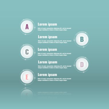 Cam bannerları seçenekleri, adımları ya da parçalar. Infographics öğeleri
