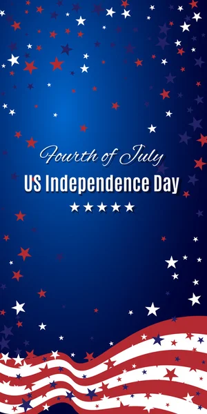 Fourth of July. US Independence Day Abstract background with american flag and stars — Stock Vector