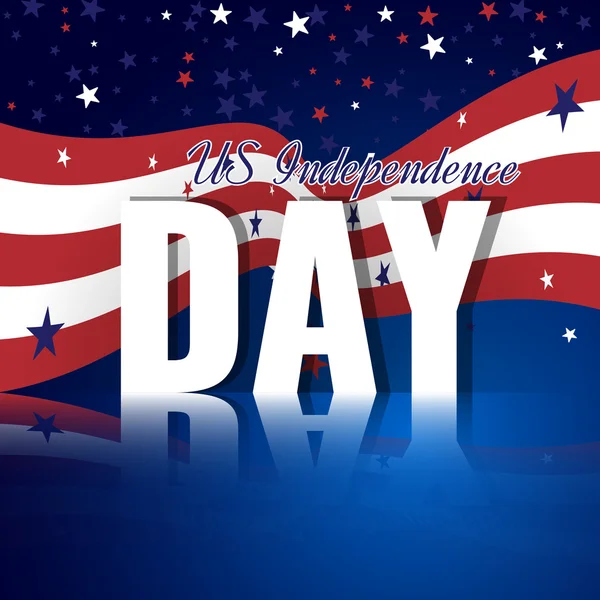 День независимости США. Абстрактный фон с полосатым флагом и звездным узором — стоковый вектор