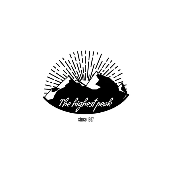 Logotipo retrô de montanha — Vetor de Stock