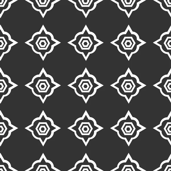 Zwart en wit naadloos patroon — Stockvector