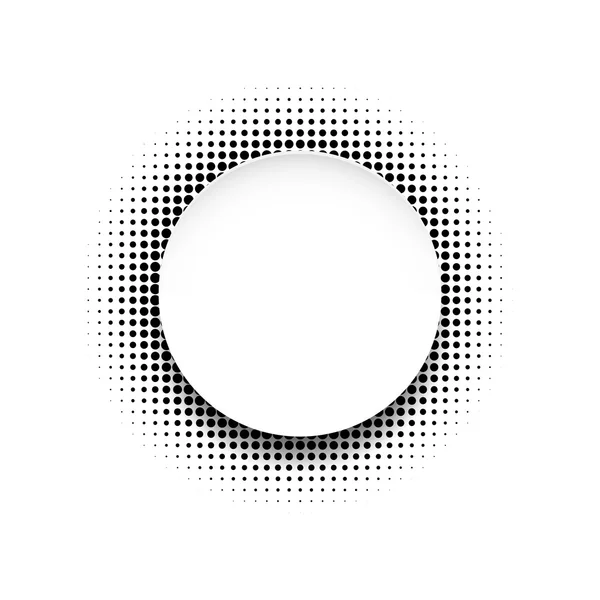 Cirkel banner på halvton bakgrunden — Stock vektor