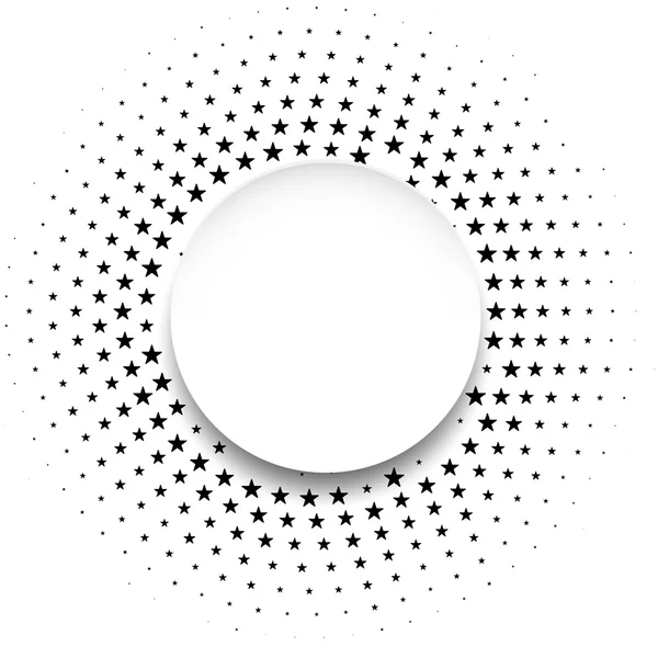 Circle banner on the halftone background — Stock Vector