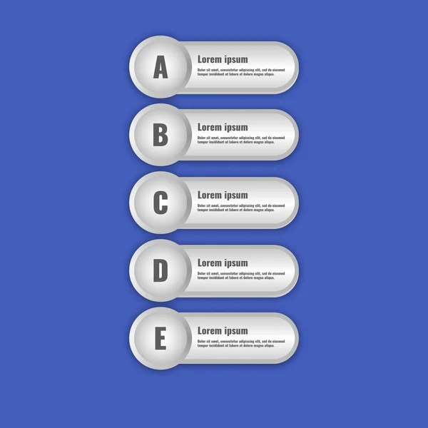 Concetto aziendale con banner per opzioni, parti o passaggi. Elementi di progettazione infografica impostati . — Vettoriale Stock