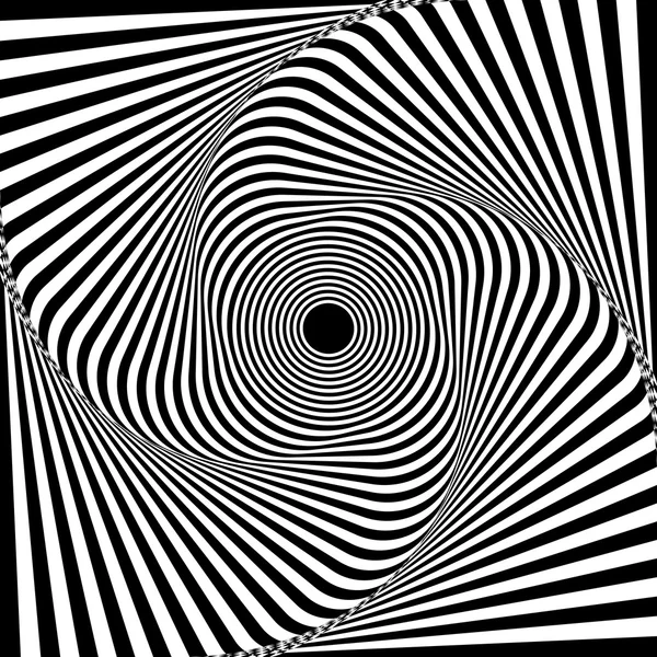 Black and white optical illusion — Stock Vector
