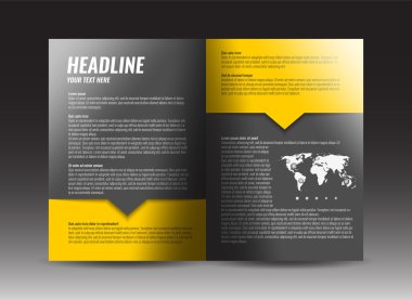 Kurumsal broşür şablonu tasarımı. Faaliyet Raporu, tanıtım, kitap kapağı veya el ilanı.  