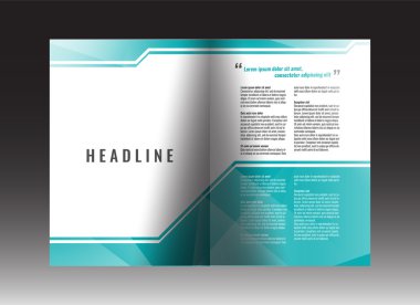 Kurumsal broşür şablonu tasarımı. Faaliyet Raporu, tanıtım, kitap kapağı veya el ilanı.  