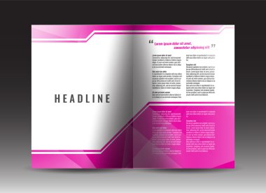 Kurumsal broşür şablonu tasarımı. Faaliyet Raporu, tanıtım, kitap kapağı veya el ilanı.  