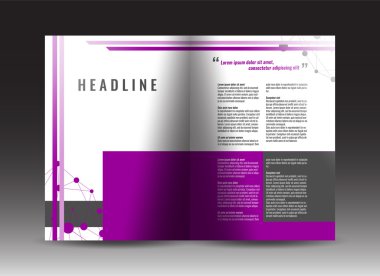 Kurumsal broşür şablonu tasarımı. Faaliyet Raporu, tanıtım, kitap kapağı veya el ilanı.  