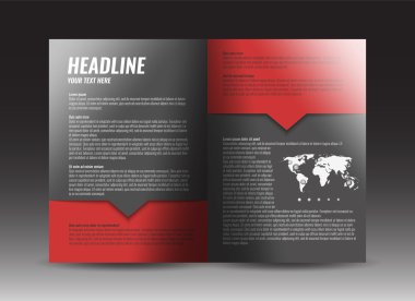 Kurumsal broşür şablonu tasarımı. Faaliyet Raporu, tanıtım, kitap kapağı veya el ilanı. 