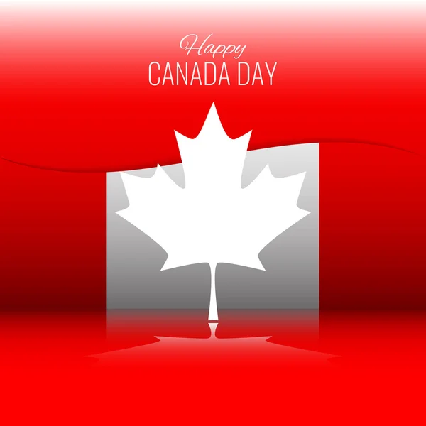 加拿大日快乐。抽象背景与字母，枫叶af反射. — 图库矢量图片