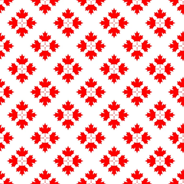 Abstracte Canadese naadloze patroon met Maple Leaf. Eenvoudige achtergrond. — Stockvector