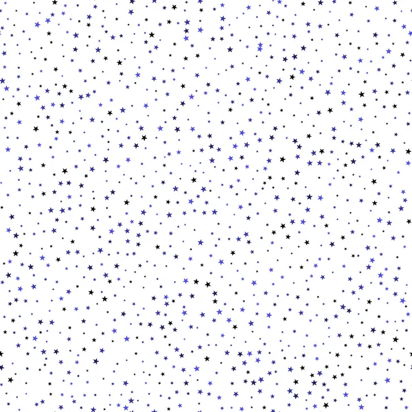 Modèle étoilé abstrait sans couture. Conception de fond pour les textiles, papier peint, papier d'emballage, etc. Étoiles bleues sur fond blanc . — Image vectorielle