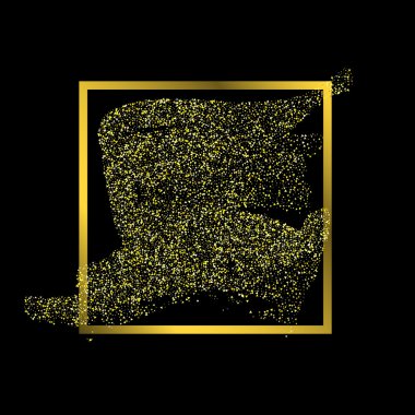 Altın glitter fırça leke öğe için arka plan.  