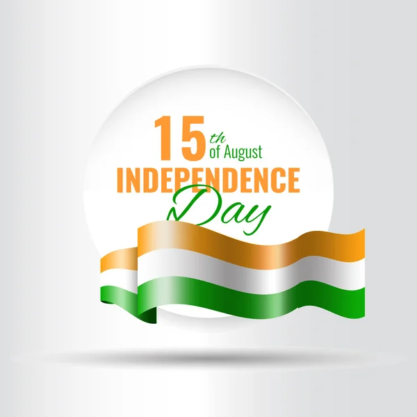 Dzień Niepodległości Indii koncepcja tła. Transparent wakacje z macha flagą. — Wektor stockowy