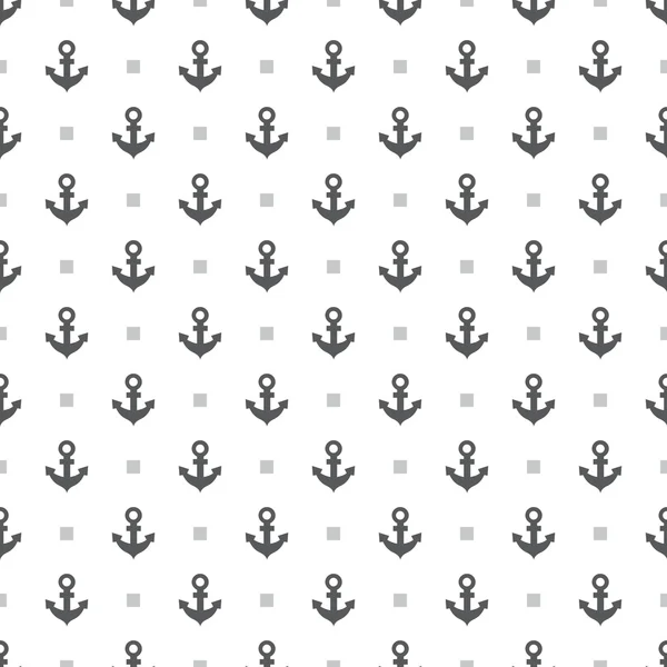 Anchor and dot seamless abstract pattern background. — Stock Vector