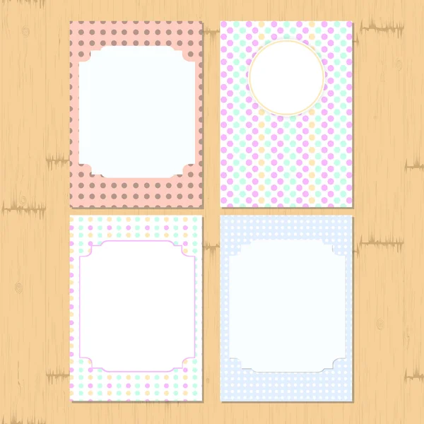 Set of greeting cards, business cards, flyer. — Stock Vector
