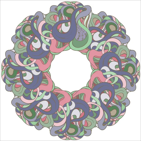 Circulaire patroon met bloemen — Stockvector