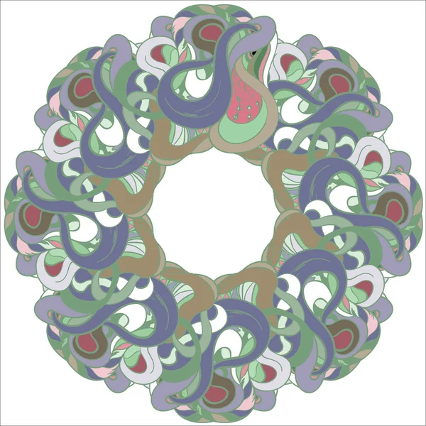 Kruhové abstraktní ornament, abstraktní vzor — Stockový vektor
