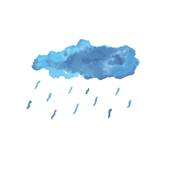 Aquarell Regenwolke — Stockvektor