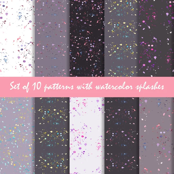 patterns with watercolor stains