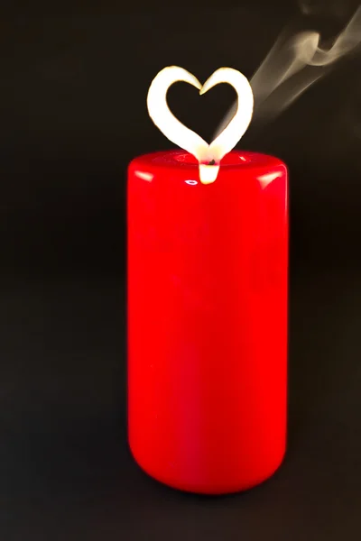 Die rote Kerze — Stockfoto