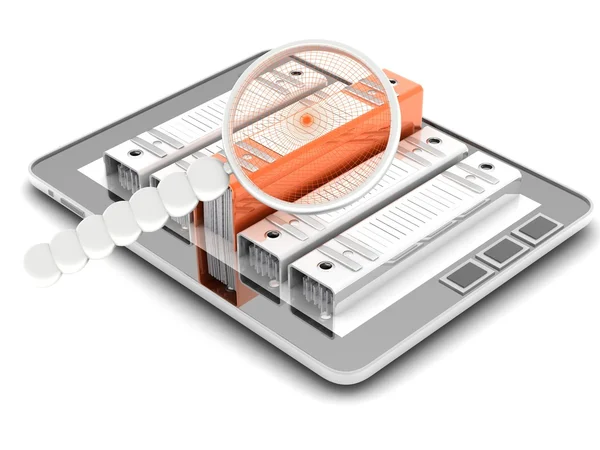 Computer (documenten map computer (documentenmap — Stockfoto