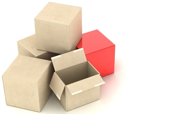 Scatola di cartone scatola di cartone scatola di cartone scatola di cartone — Foto Stock