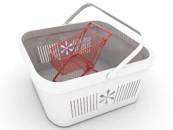 BASKET SHOPPING SHOPPING BASKET — Fotografia de Stock