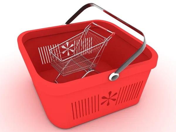 BASKET DI SHOPPING BASKET DI SHOPPING — Foto Stock