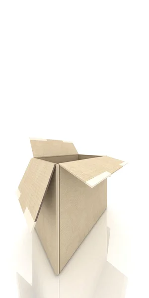 Картонные коробки 3D рендеринг — стоковое фото