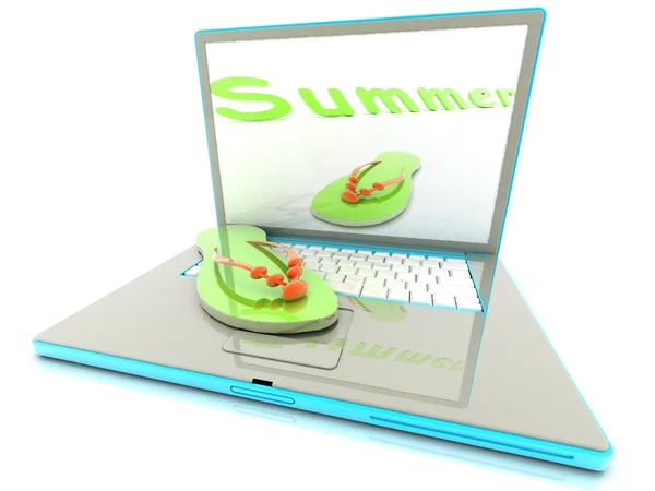 Літо онлайн ( концепція онлайн закупівель ) — стокове фото