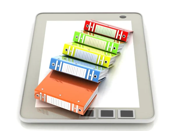 Koncepcja folderów w laptopie — Zdjęcie stockowe