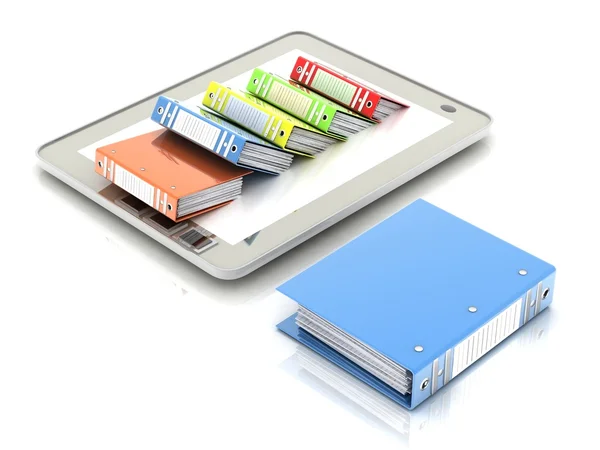 Concept of folders in the laptop — Stock Photo, Image