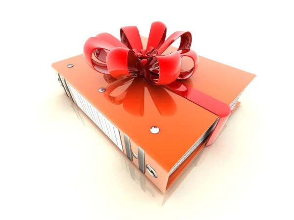 Cartelline con fiocco concetto regalo — Foto Stock